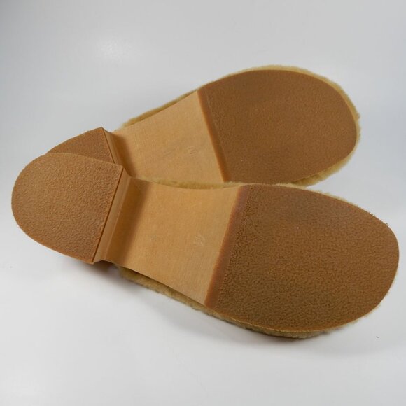 Swedish Hasbeens Fluff Slip On CLOGS Size 41 10.5 11 Shearling Wood NEW $340 - Picture 11 of 14